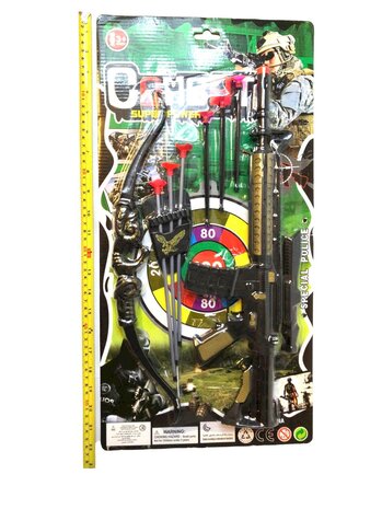 Toy gun and bow and arrow set
