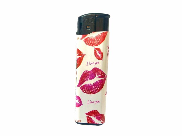 Lighters Click 50 pieces with ✓Kiss print