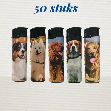 Aanstekers Klik 50 stuks hondjes print