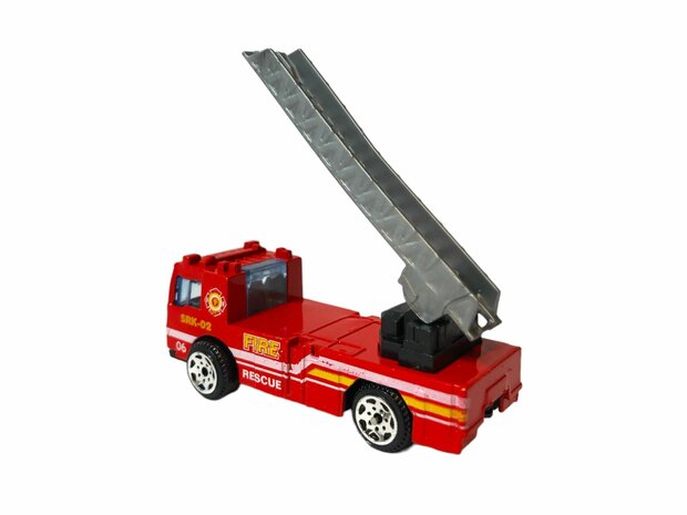 Vrachtwagen autotransporter&nbsp;+ 2 mini brandweerautos 3in1 - pull-back drive
