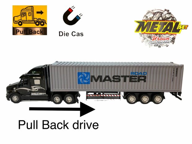 Vrachtwagen met Container Oplegger