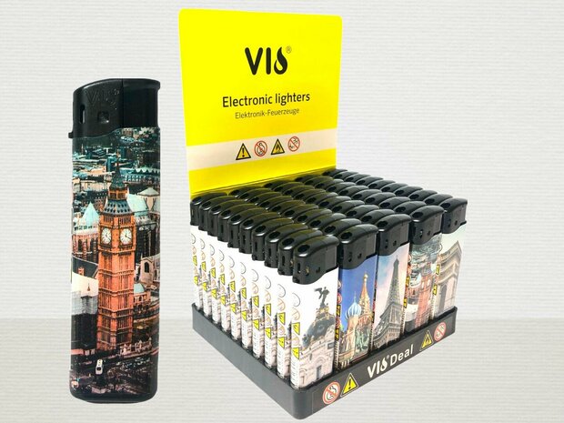 Aanstekers 50 stuks in tray - navulbaar