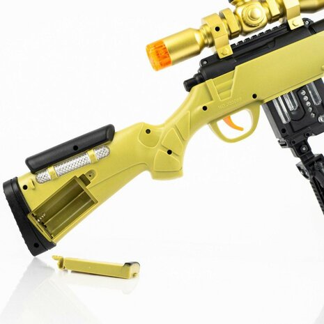 Sniper Rifle rifle with LED lights, vibration and shooting sounds - sniper toy gun &nbsp;75CM