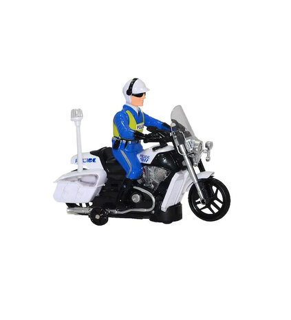 Police motorcycle with LED flash light and police sounds - Police 20CM