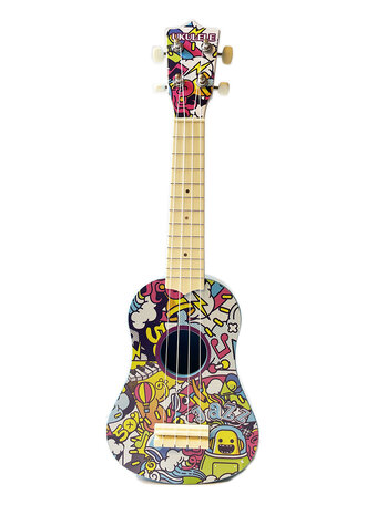 Ukulele speelgoed - Speelgoedgitaar - Grafittie Guitar - 54CM 