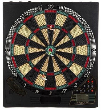 Elektronische dartbord - incl. 6 pijlen -  21 spellen - 45 cm