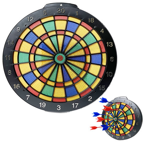 Dartbord - 6 dart pijlen - softtip  - 30cm