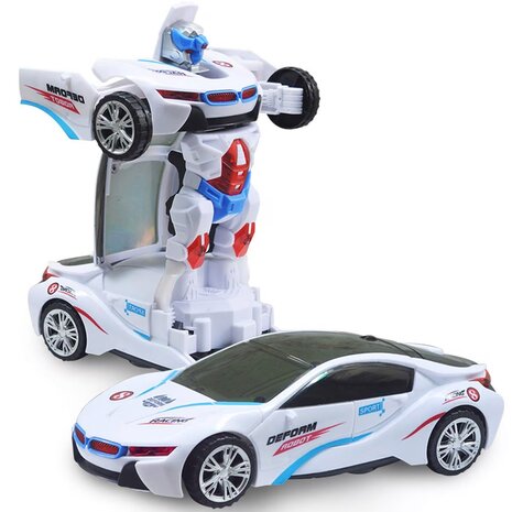Robot sport car - transformerende auto naar robot - met licht en geluid