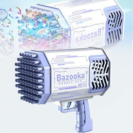 Bubble Gun Bazooka - bellenblaas maker - zeepbellenmachine - 69 gaten voor 5000 bellen - oplaadbaar 