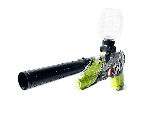 Gel Blaster- Elektrische pistool  - Green Graffiti  - compleet set incl. gel ballen - oplaadbaar - 38CM