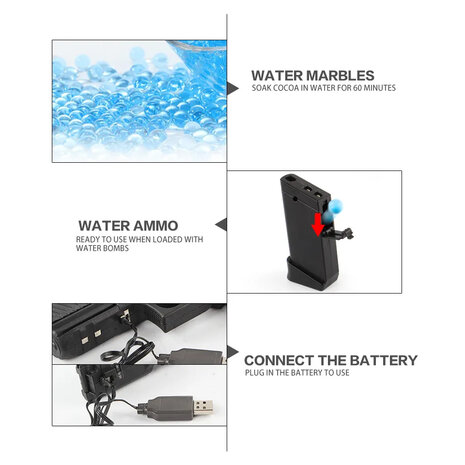 Gel blaster speelgoed pistool - G18S Glock - incl. 10.000 gel ballen - oplaadbaar