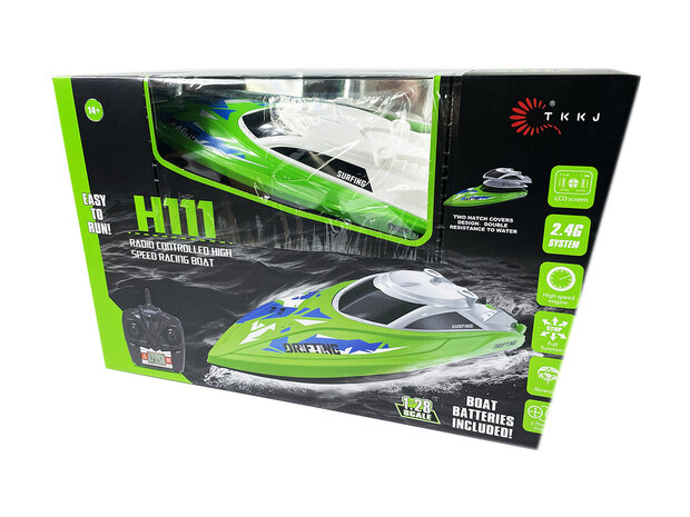 RC Race Boot H111- 2.4GHZ - radiografisch boot - SPEED BOAT 25KM 