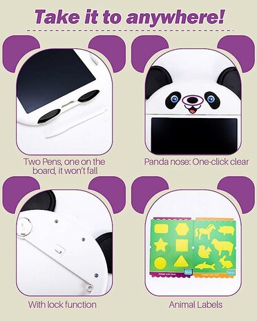 LCD Tekenbord Panda - kinder tekentablet - Drawpad - educatief speelgoed 