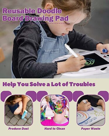 LCD Tekenbord Pingu&iuml;n- kindertekentablet - Draw pad - educatief speelgoed oranje
