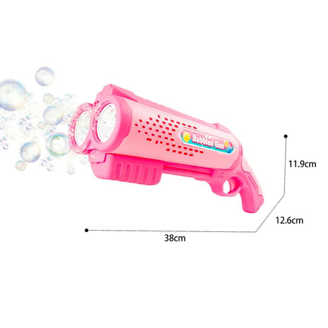 Bellenblaas speelgoedpistool - Bubble gun machine - Automatisch schieten - LED light - incl. 2x zeep