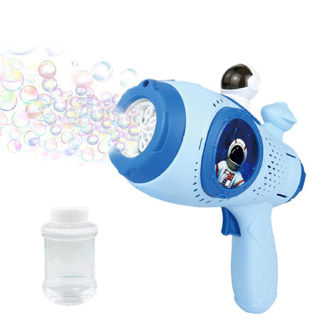 Space Gun Bubbles - Bubble toy gun - shoots bubbles automatically - incl. soap