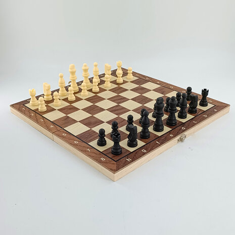 Magnetisch speelbord - set 3in1 - opvouwbaar - Schaakspel - damspel - backgammon - 29CM