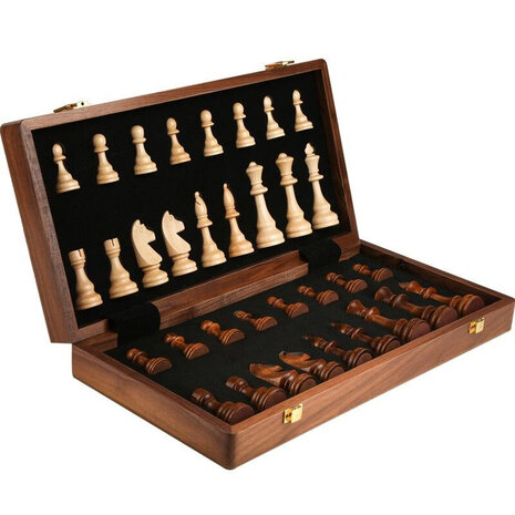 Wooden chessboard - Wood Chess set - 39x39 CM - chess set - Foldable - chess game