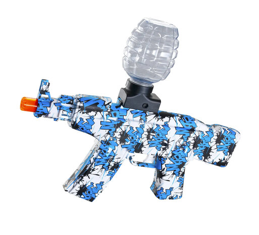 Gel Blaster - AK-Style  - BlueGraffiti - compleet set  + pijlen - oplaadbaar - 30CM