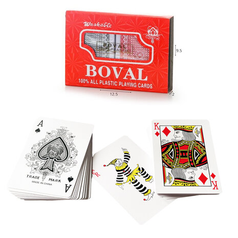 Speelkaart set - 2-pak - waterdicht - 100% plastic - BOVAL