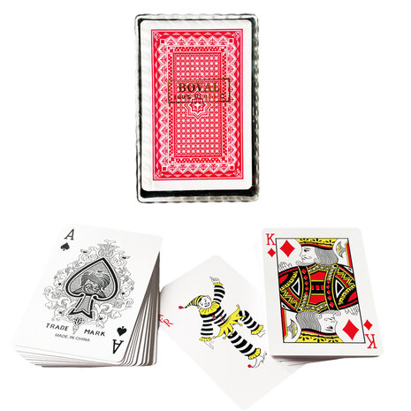 Playing card - waterproof - 100% plastic - BOVAL - red