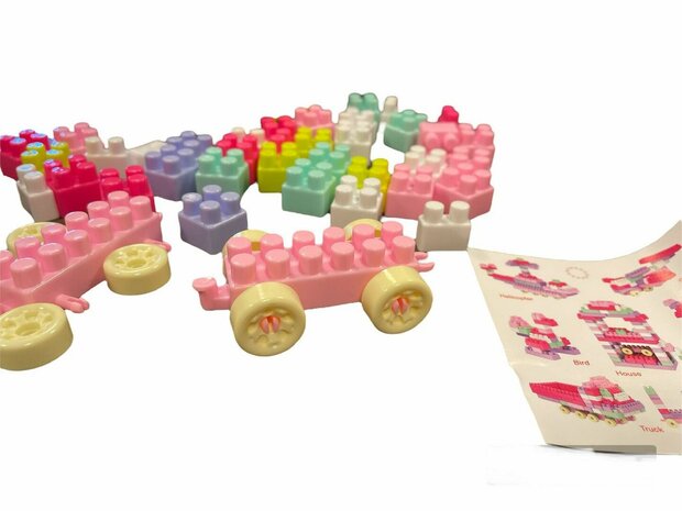 Bouwblokjes in auto verpakking - 46 stuks blokjes speelgoed