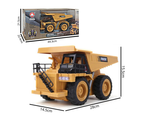 RC kiepwagen speelgoed  - zandwagen met laadbak - 2.4ghz radiografisch bestuurbare werkvoertuig
