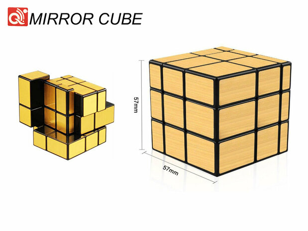 Mirror cube - breinbreker kubus 3x3x3 - FX7539Y ZILVER