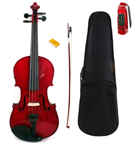 Electric Violin 4/4 - Acoustic Violin - Wood - incl. softcase, bow, rosin and Rosin