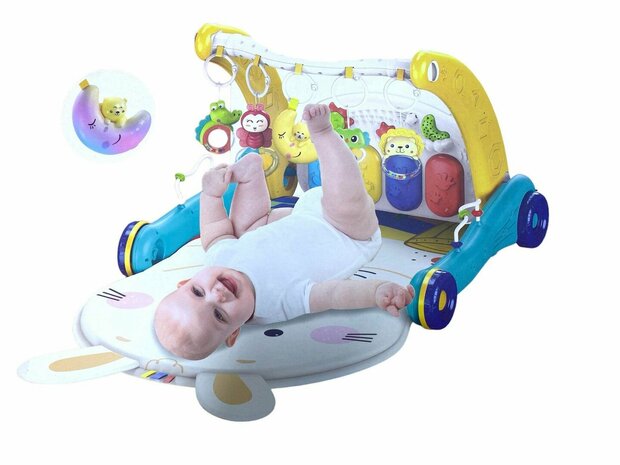 Baby loopwagen - baby mat - baby rek - set 2in1 