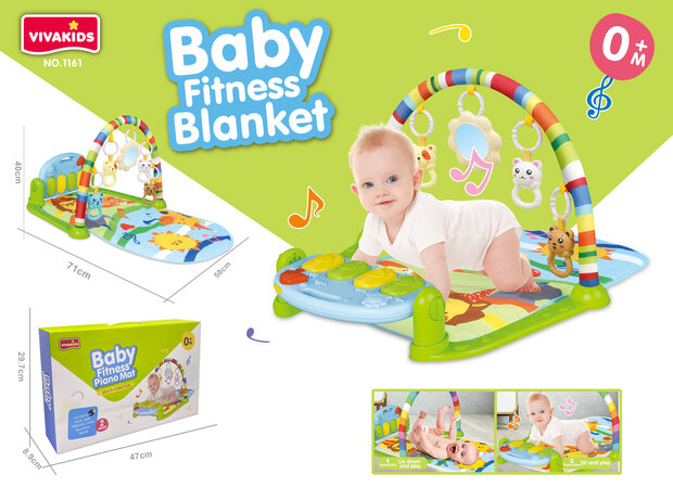 Baby gym - Toy baby mat - 0 years - With toys and piano - Viva Kids