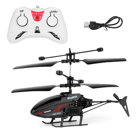 RC helicopter - controlled by hand and remote control - Green