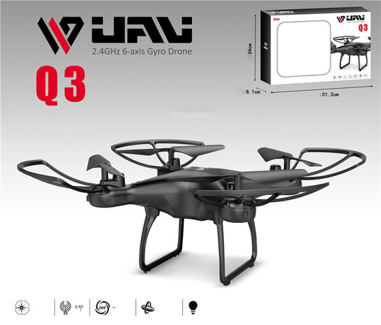 Drone voor kinderen - oplaadbaar - quadcopter voor beginners - X15 Q3