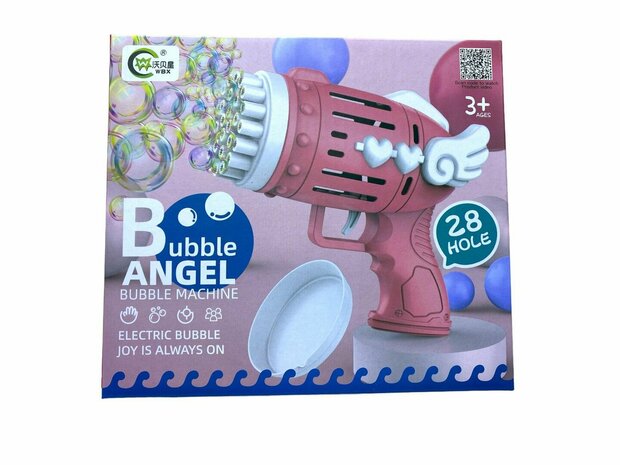 Bubble Angle machine - bellenblaasmachine speelgoed - 28 hole - Roze