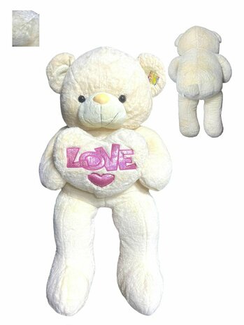 Knuffelbeer Groot - 110CM - zacht knuffel - met Love kussentje - Teddy beer