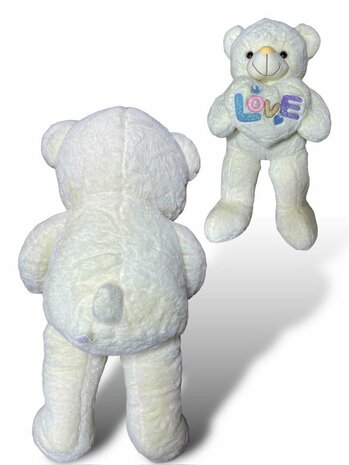 Teddy bear Large - 75CM - soft cuddly toy - with Love cushion