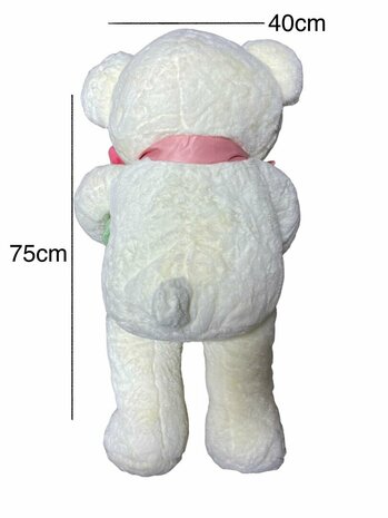Teddybeer - i Love you - 75CM - zacht knuffel beertje met roosje  - knuffelbeer