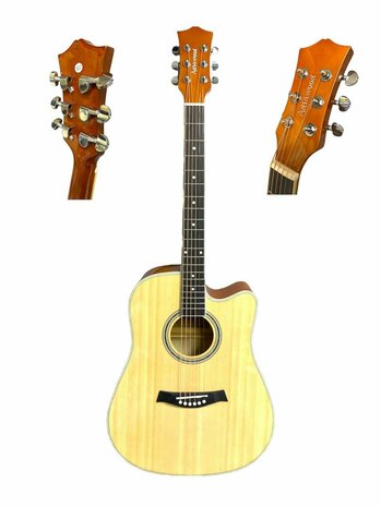 Acoustic Guitar - Adia Wood - 6 strings - Cutaway Guitar 41&quot;