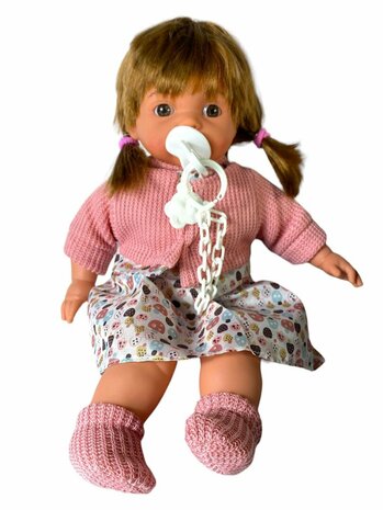 Baby doll Bonny - stroller + accessories - cuddly baby doll - 12 baby sounds - 40CM