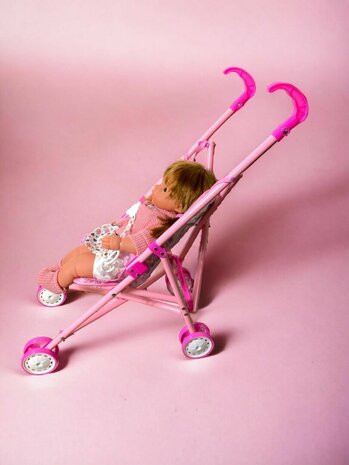 Babypop Bonnie -  kinderwagen + accessoires -  knuffel baby pop  - 12 babygeluiden - 40CM