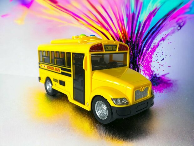 City School Bus - with light and sound 20 cm yellow - toy van