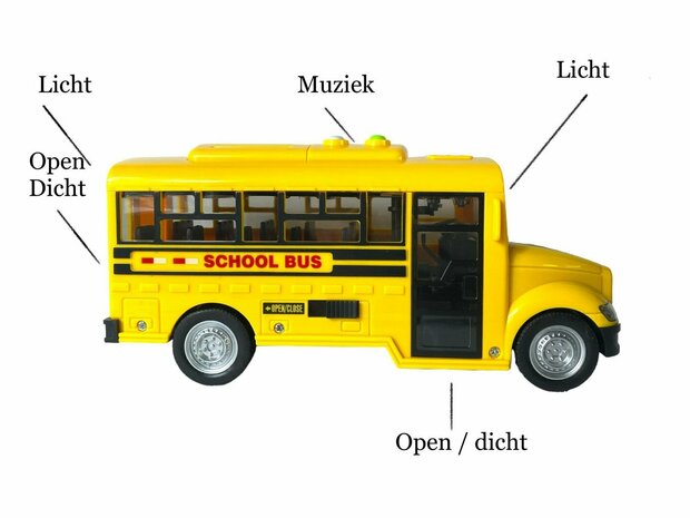 City School Bus - with light and sound 20 cm yellow - toy van