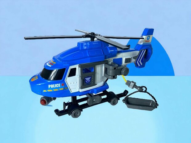 Police Rescue Helicopter - helicopter toy - chopper - with light and sound 29CM