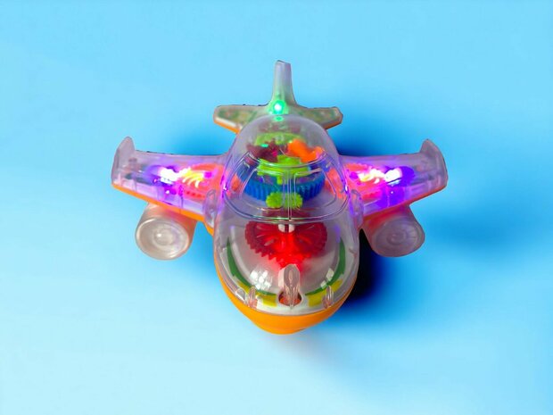 Super Aircraft Gear - Speelgoed vliegtuig  - licht en geluiden 20CM