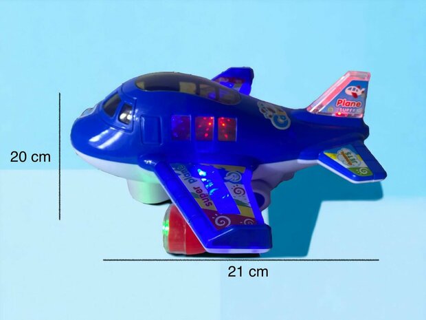 Super Aircraft - Speelgoed vliegtuig  - licht en geluiden 20CM