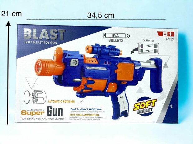 Super Blast - Speelgoed Elektrisch blaster - 20 x speciale zacht Elite darts