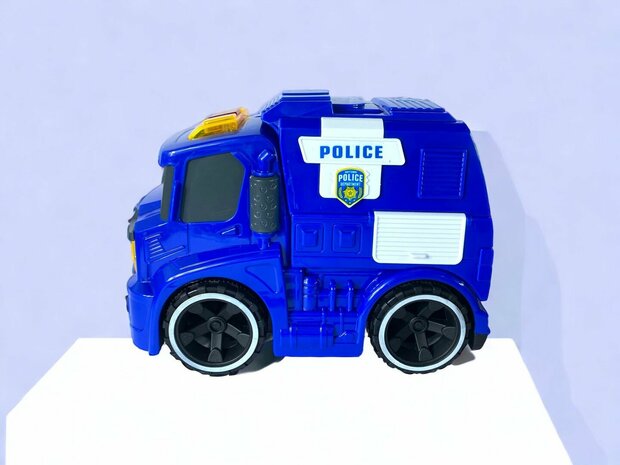 Politiewagen - met sirene geluiden en lichtjes 19.5cm