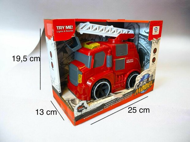 Fire truck - with siren sounds and lights 19.5cm