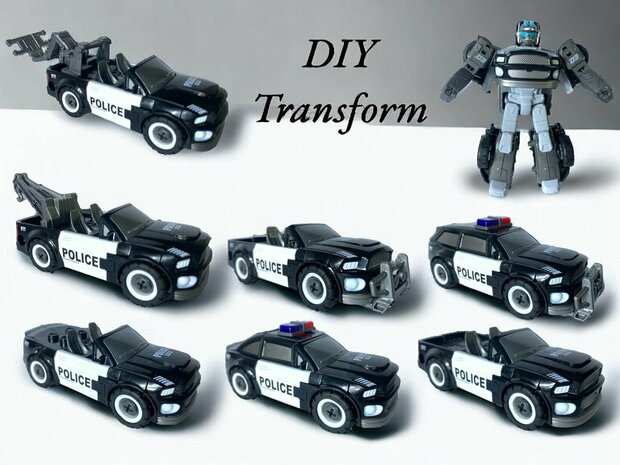 Mecha Optimus Prime Police robot - DIY - Deformation robot and car - 2 in 1