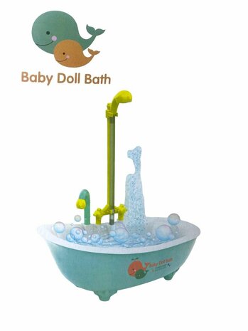 Baby doll with bath - incl. bath accessories - Baby Doll Bathroom Set